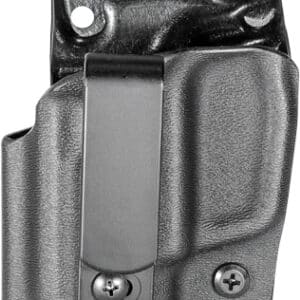 Black gun holster with belt clip
