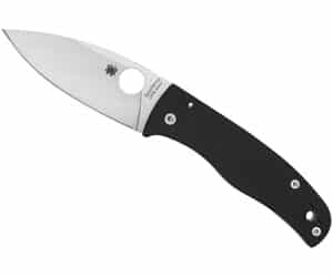 Folding knife with black handle