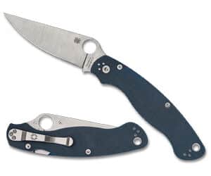 Two folding knives with dark handles