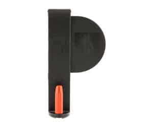 Black and red plastic clip or holder