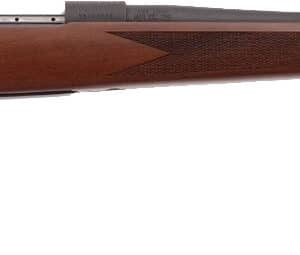 Bolt-action hunting rifle with wooden stock