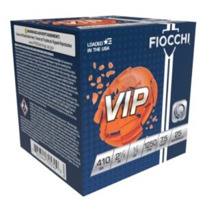 Fiocchi VIP 410 gauge ammunition box.