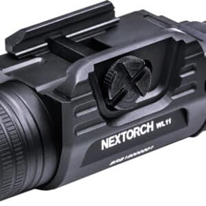 Nextorch WL11 tactical flashlight on white background.