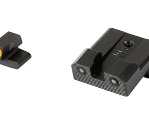 Gun sights front and rear with tritium inserts.