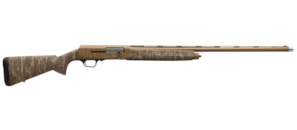 Camouflage hunting shotgun side view