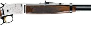 Lever-action hunting rifle with wooden stock
