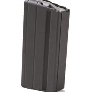 Black rifle magazine standing upright