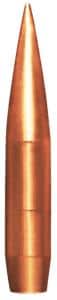 Copper bullet projectile close-up image