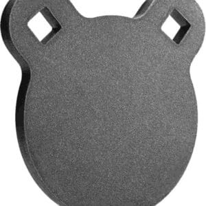 Black steel silhouette shooting target plate