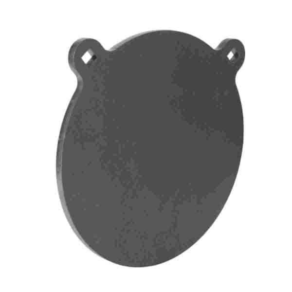 Gray circular metal target plate