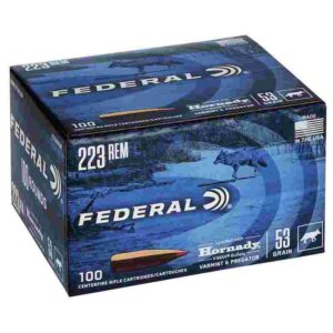 Box of Federal 223 Remington rifle cartridges