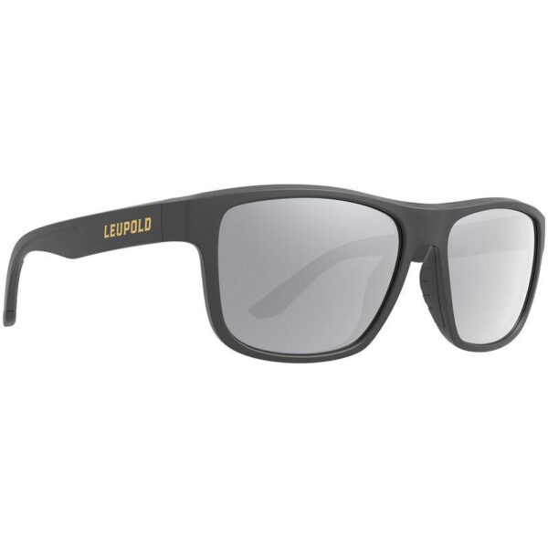 Leupold black square sunglasses with gray lenses.