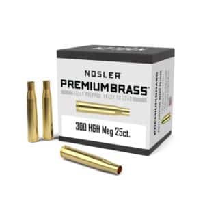 Nosler 300 H&H Mag brass cartridges box