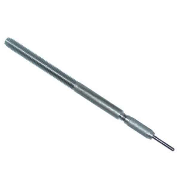 Metal threading drill bit on white background