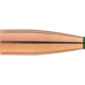 Copper bullet with green tip