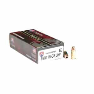 Box of 9mm cartridges, 115gr JHP
