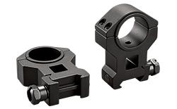 Tactical rifle scope mounting rings black pair