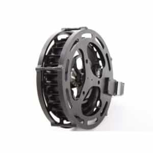 Black mechanical flywheel with rotating components