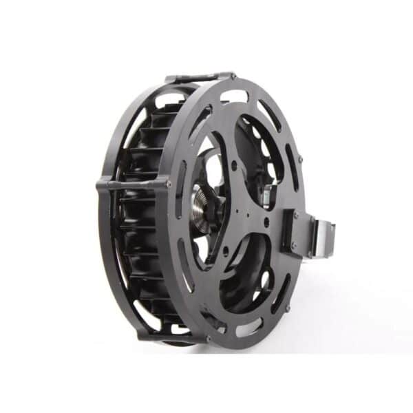 Black mechanical flywheel with rotating components