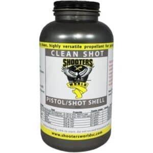 Shooters World Clean Shot powder bottle for pistols.