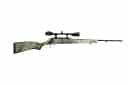Camouflage hunting rifle with scope