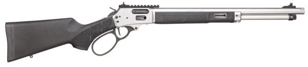 Lever-action rifle with black stock