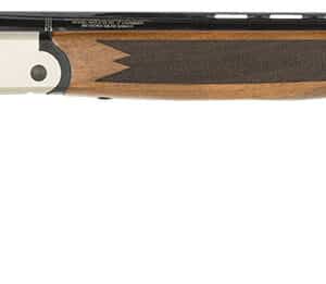 Over-under shotgun with wooden stock