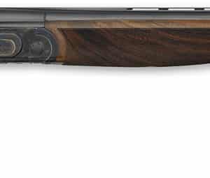 Side view of a double-barrel shotgun