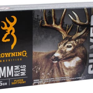 Browning Silver Series ammunition box with deer image.