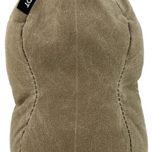 Khaki beanbag shooting rest with MDT tag