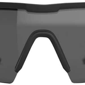 Black sport sunglasses with dark lenses
