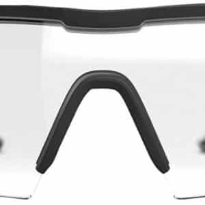 Clear sports safety goggles with black frame