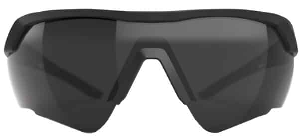 Black wraparound sport sunglasses