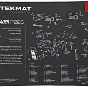 Diagram and specifications of SIG Sauer P226 pistol.