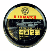 RWS R 10 Match airgun pellets tin 500 count.
