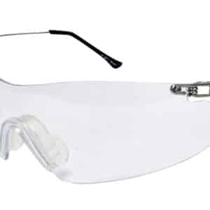 Clear protective eyeglasses with metal frame