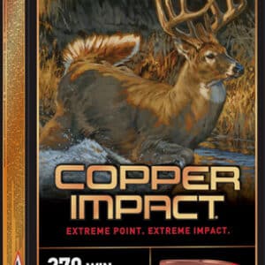 Winchester Copper Impact ammunition box with deer image