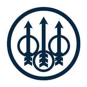 Emblem with three arrows inside a circle.