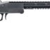 Black, foldable survival rifle side view