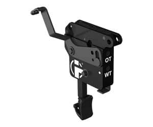 Black metal latch with lever and components