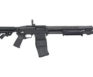 Tactical semi-automatic shotgun with magazine