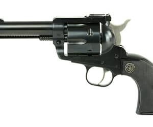 Black revolver handgun side view