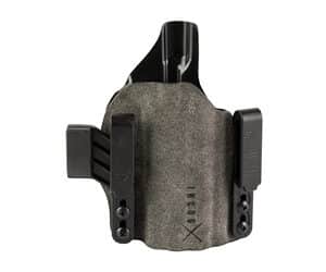 Tactical gun holster with belt clips