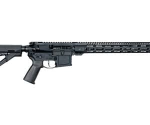 AR-15-style rifle on white background