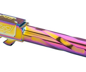 Rainbow titanium gun barrel component