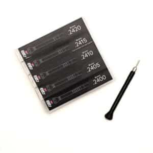 Precision screwdriver set with interchangeable bits