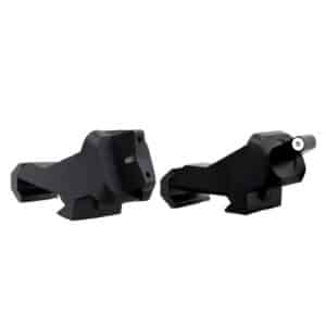 Black hood scoops with USB port.