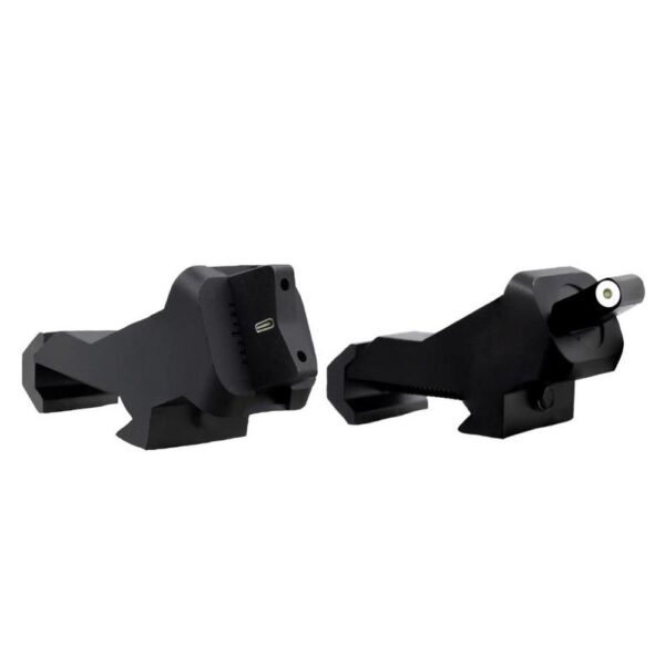 Black hood scoops with USB port.