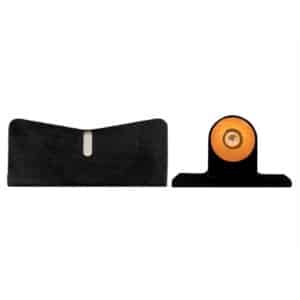 Black rear and front gun sight set