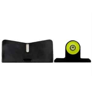 Gun sights with bright green dot